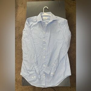 Calvin Klein Light Blue Micro-Check Dress Shirt